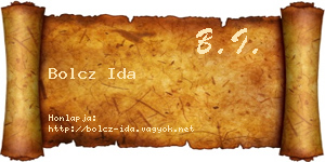 Bolcz Ida névjegykártya